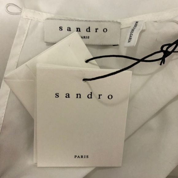 Sandro Cotton Eyelet Chairman Blouse in Ecru - New with Tag - Picture 8 of 12